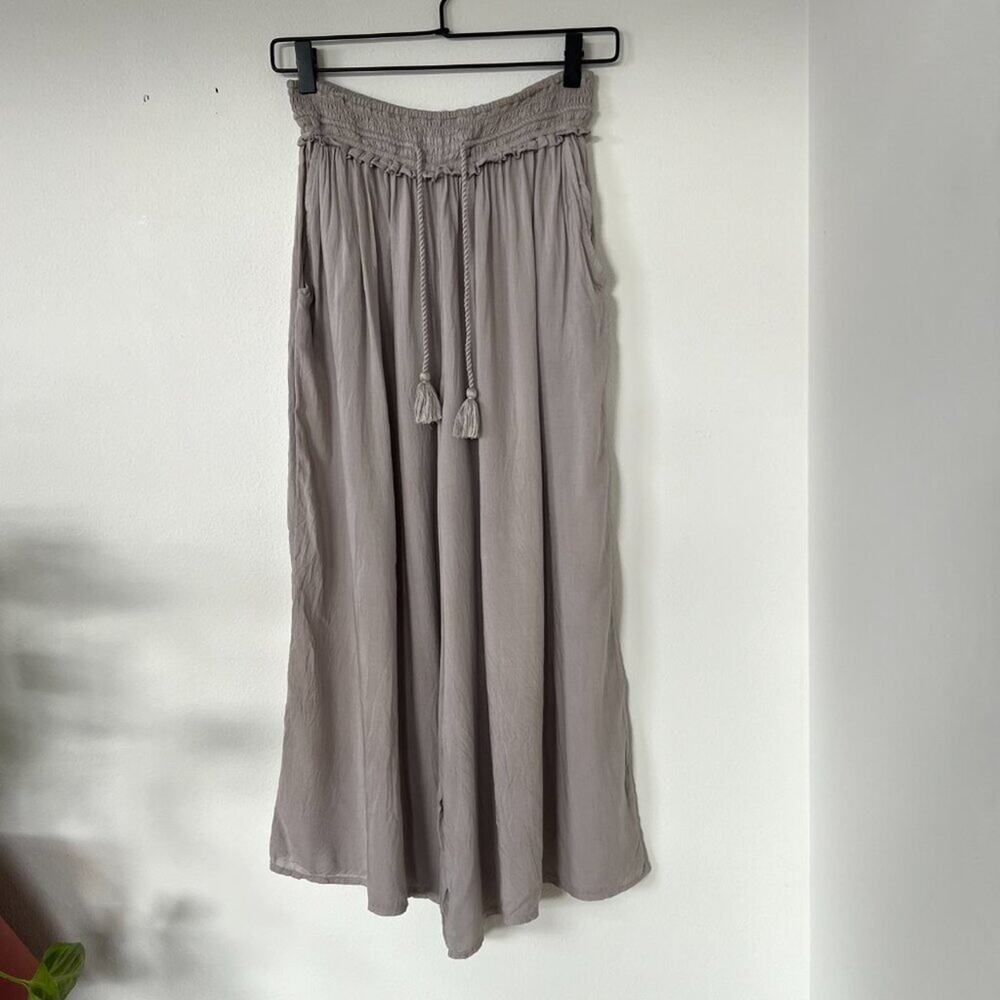 Aritzia Wilfred Nanterre Grey Wide Leg Cropped Pants - Picture 2 of 11